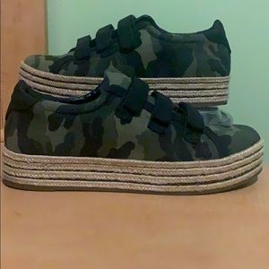 Camo print shoes